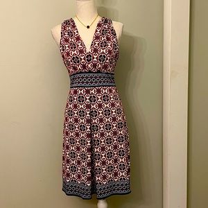 Adorable navy and red jersey comfortable summer dress!